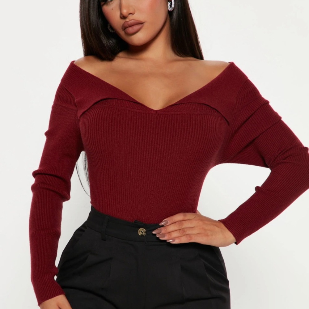 Burgundy sweater